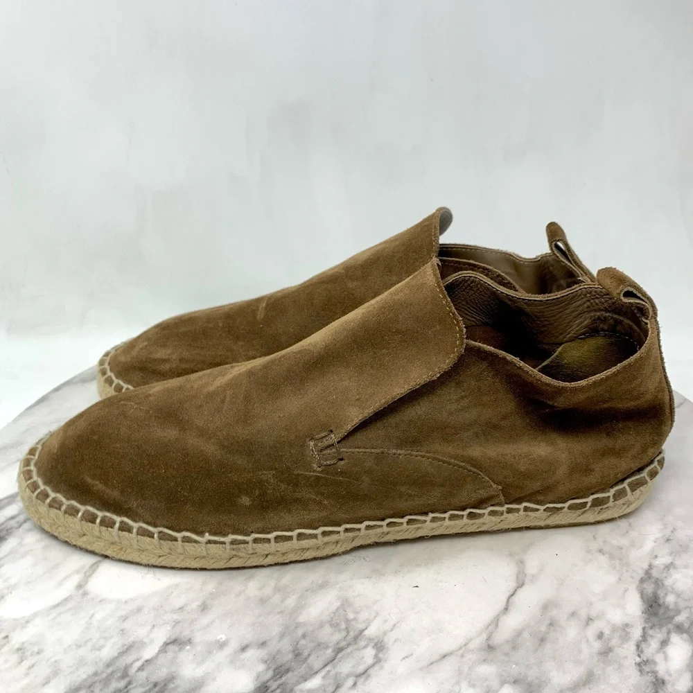 Vince Ronan Soft Unstructured Brown Suede Espadrille Loafer Boots 10 Minimalist